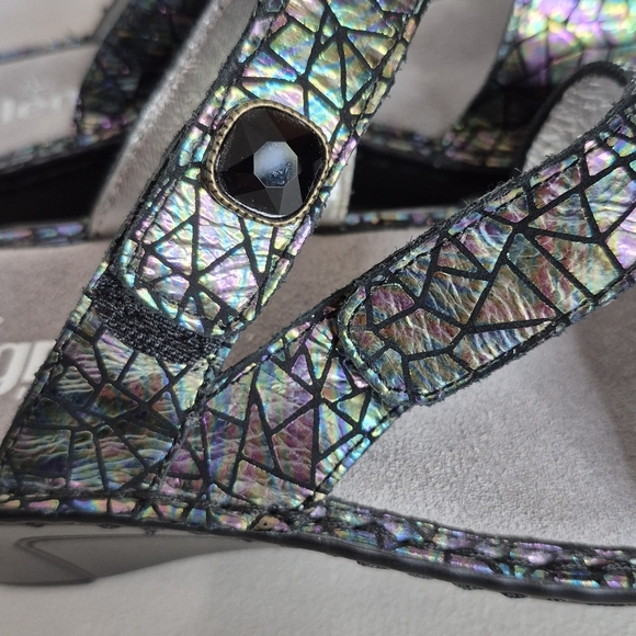 Alegria Loti Tectonic Wedge Heel Adjustable Velcro Slide Sandals - Size 38/8-8.5 - Picture 9 of 15